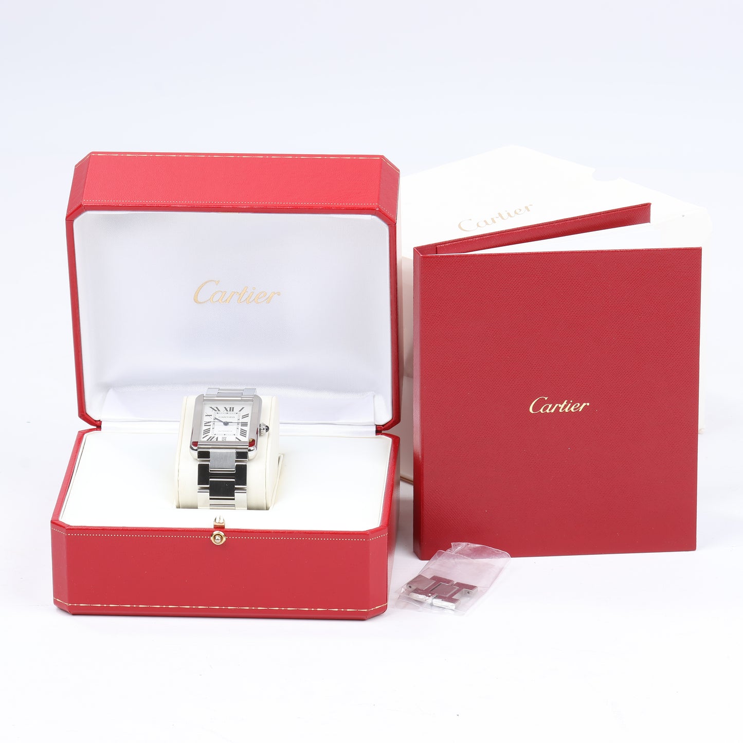 Cartier Tank Solo W5200028 3515780917TX SS AT Silver-Face Watch