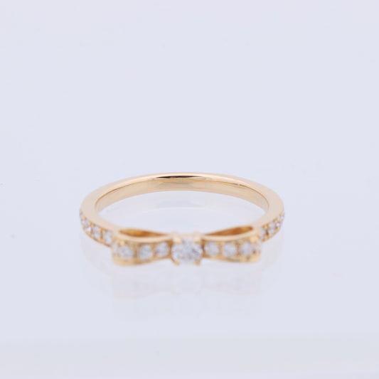 AVALONE Schleifen-Diamantring K18 (YG) 2,2 g 0,25 ct