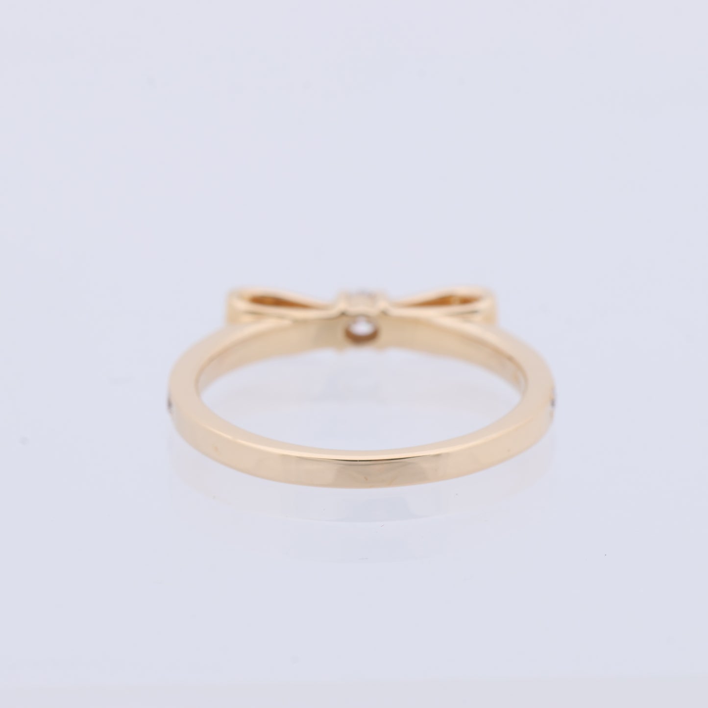 AVALONE Bow Diamond Ring K18(YG) 2.2g 0.25 ct