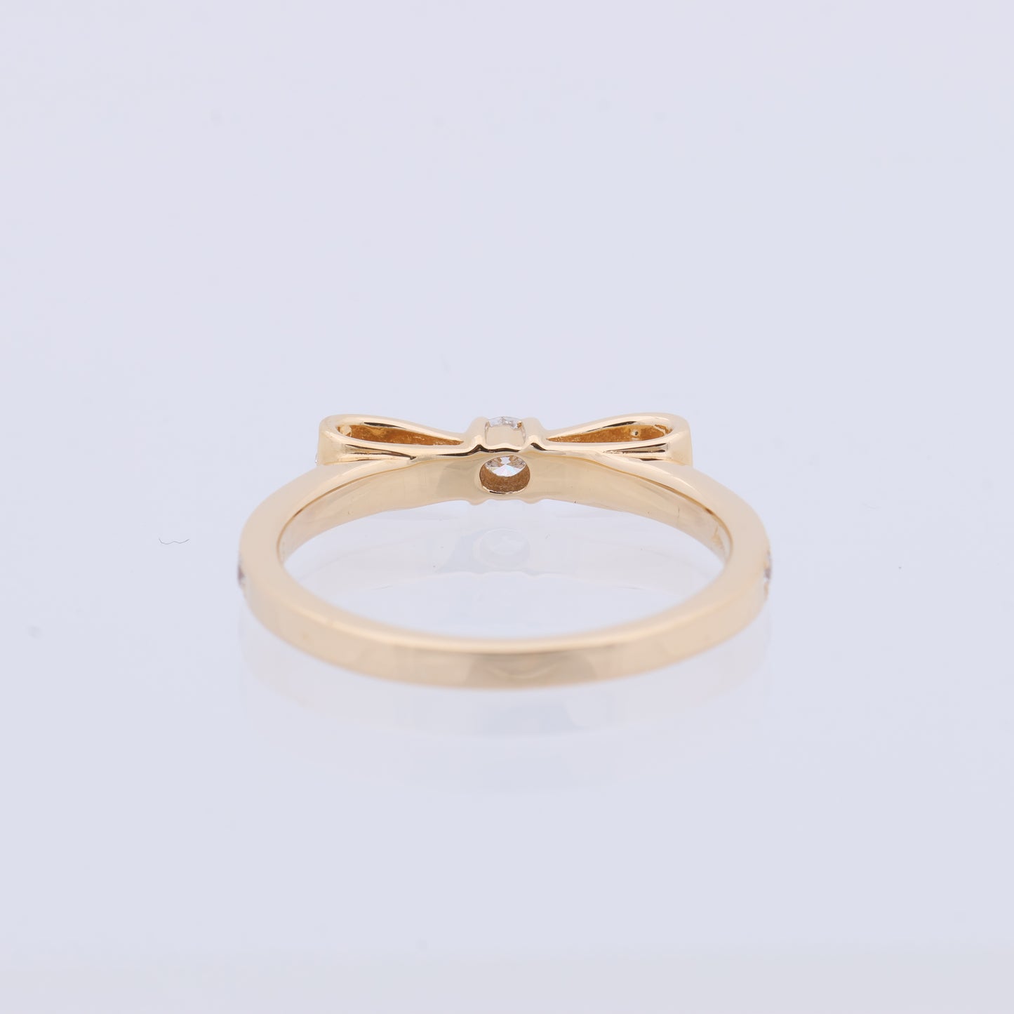 AVALONE Bow Diamond Ring K18(YG) 2.2g 0.25 ct