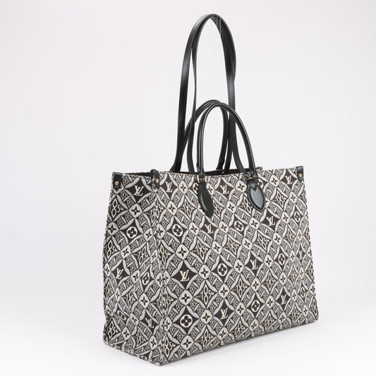 Louis Vuitton Seit 1854 OnTheGo GM Handtasche in Schwarz x Weiß M57207