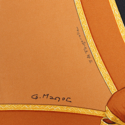 Hermès Carré 90 "ECOLE FRANCAISE D'EQUITATION" 100% Silk Scarf in Red x Black
