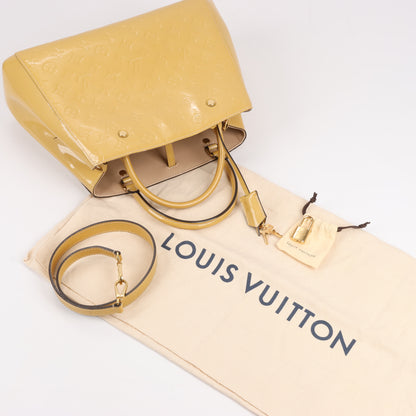 Louis Vuitton Monogram Vernis Montaigne MM Handtasche in Gelb M50169