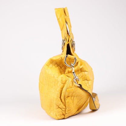 Gucci Exotenleder - Alligator Hysteria Top 2way Handtasche in Gelb