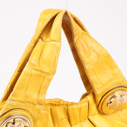 Gucci Exotenleder - Alligator Hysteria Top 2way Handtasche in Gelb