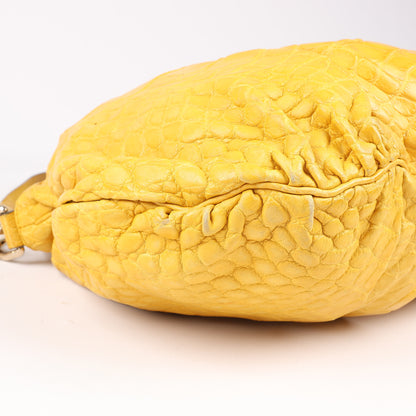 Gucci Exotenleder - Alligator Hysteria Top 2way Handtasche in Gelb