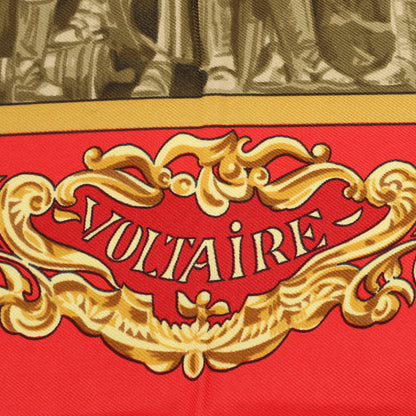 Hermès Carré 90 "SANSSOUCY" 100% Silk Scarf in Red