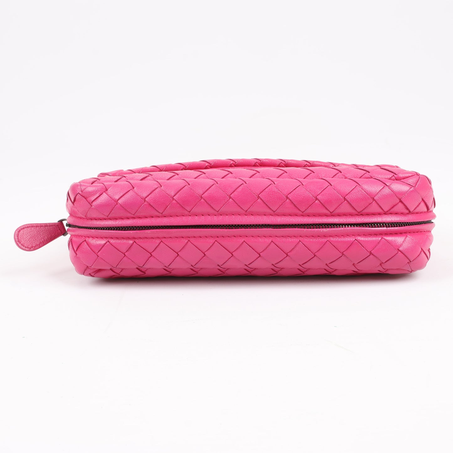 BOTTEGA VENETA – Schultertasche aus Intrecciato-Leder mit Kette in Pink