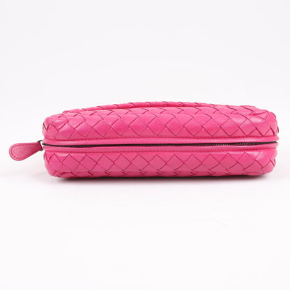 BOTTEGA VENETA – Schultertasche aus Intrecciato-Leder mit Kette in Pink