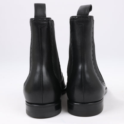 Bottega Veneta – Ankle Boots aus Leder und Stoff mit seitlichem Gore-Muster, Schwarz, Größe 39