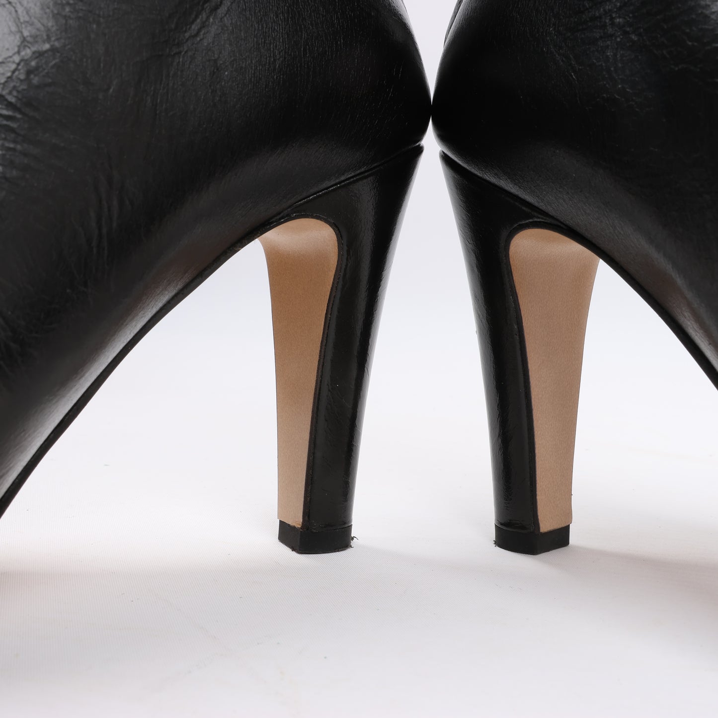 Bottega Veneta Leder LAVILLE Ankle Heel Stiefel Schwarz in Größe 38