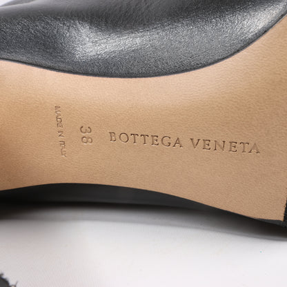 Bottega Veneta Leder LAVILLE Ankle Heel Stiefel Schwarz in Größe 38