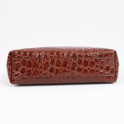 Saint Laurent Paris – Toy Shopping – 2-Wege-Handtasche in Kroko-Optik in Braun, 600307