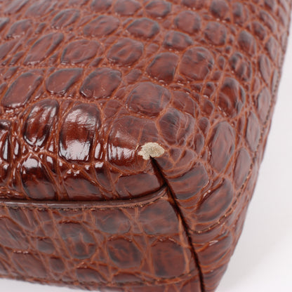 Saint Laurent Paris – Toy Shopping – 2-Wege-Handtasche in Kroko-Optik in Braun, 600307
