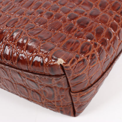 Saint Laurent Paris – Toy Shopping – 2-Wege-Handtasche in Kroko-Optik in Braun, 600307