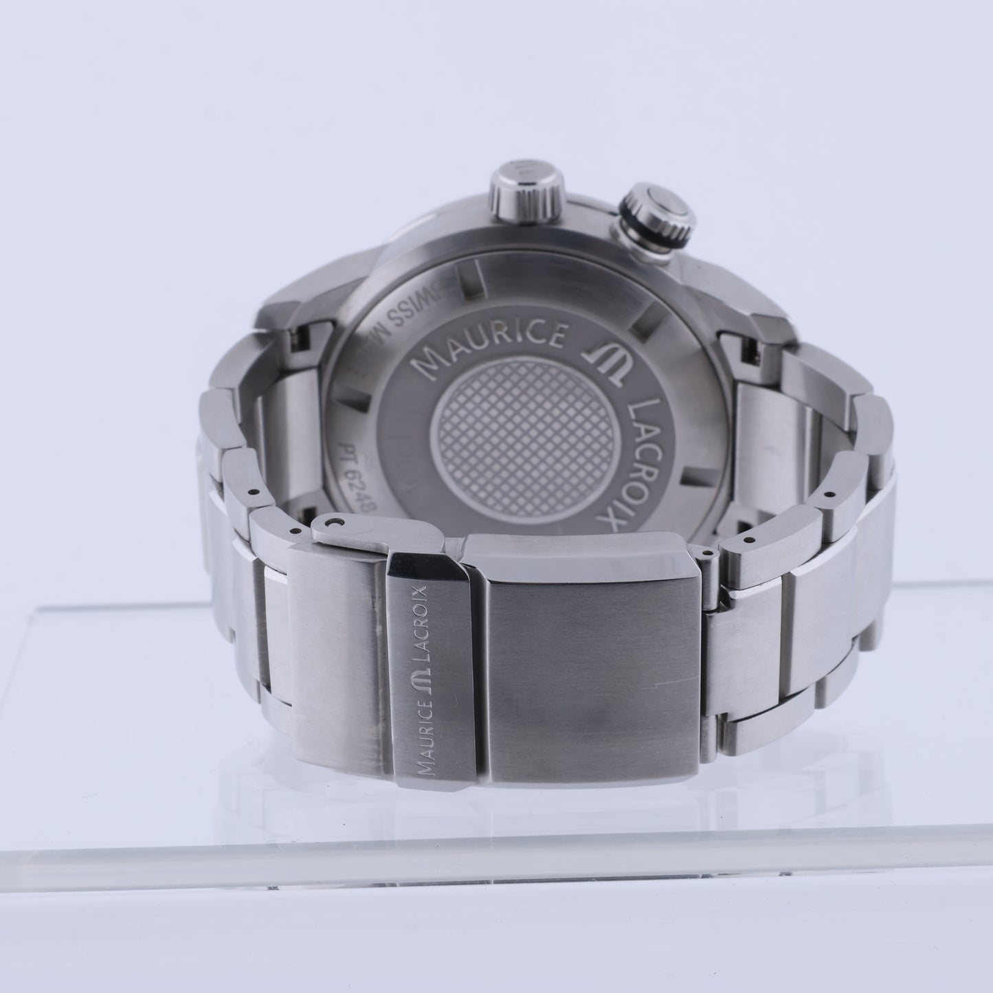 Maurice Lacroix Pontos AU07707 SS AT Uhr mit schwarzem Zifferblatt PT6248-SS002L-330
