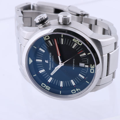 Maurice Lacroix Pontos AU07707 SS AT Uhr mit schwarzem Zifferblatt PT6248-SS002L-330