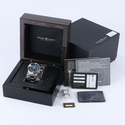 Maurice Lacroix Pontos AU07707 SS AT Uhr mit schwarzem Zifferblatt PT6248-SS002L-330