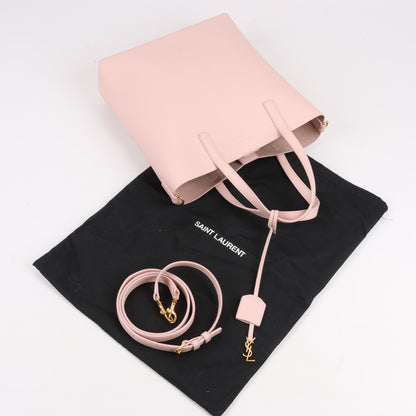 Saint Laurent Paris Toy Shopping 2-Wege-Handtasche aus Leder in Pink 498612
