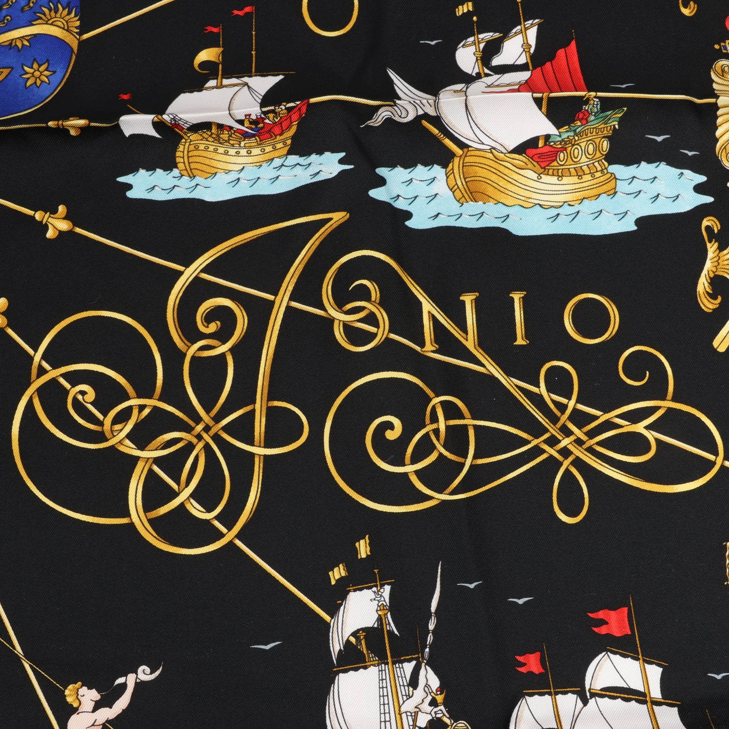 Hermès Carré 90 "VOILES DE LUMIERE" 100% Silk Scarf in Black