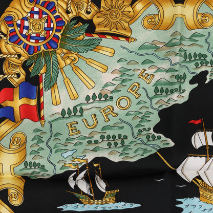 Hermès Carré 90 "VOILES DE LUMIERE" 100% Silk Scarf in Black