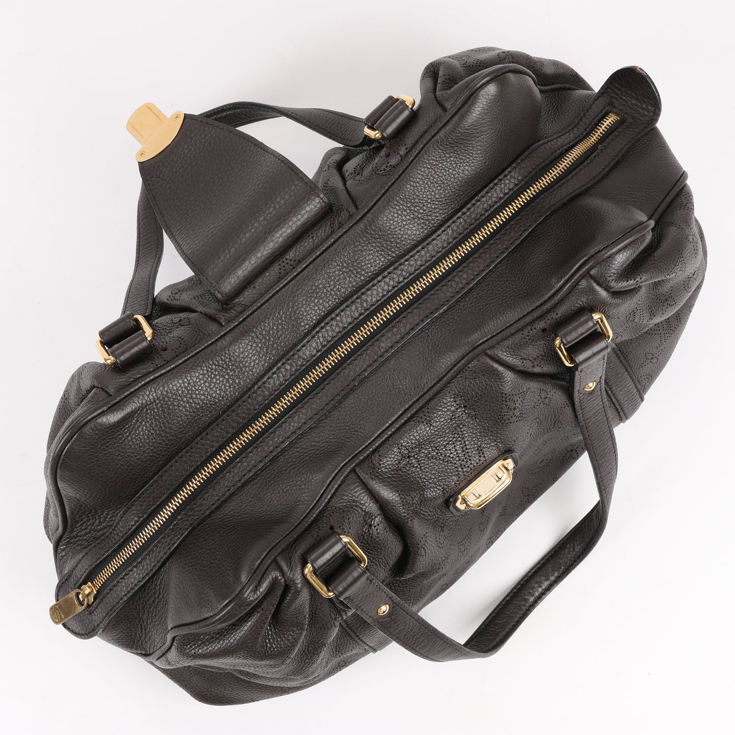 Louis Vuitton Monogram Mahina Leder Lunar GM Handtasche in Braun M97052