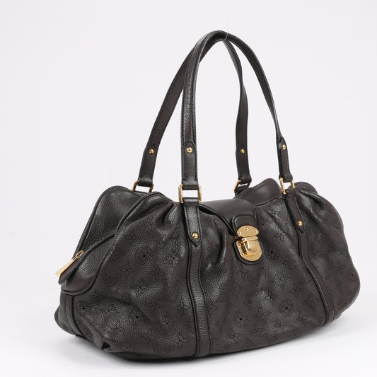 Louis Vuitton Monogram Mahina Leder Lunar GM Handtasche in Braun M97052