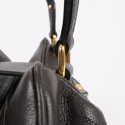 Louis Vuitton Monogram Mahina Leder Lunar GM Handtasche in Braun M97052