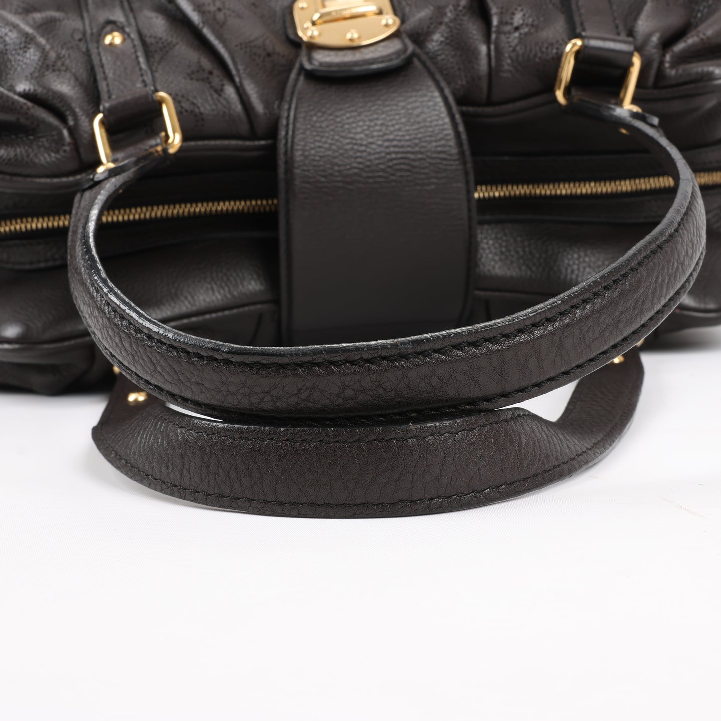 Louis Vuitton Monogram Mahina Leder Lunar GM Handtasche in Braun M97052