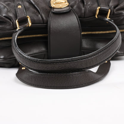 Louis Vuitton Monogram Mahina Leder Lunar GM Handtasche in Braun M97052