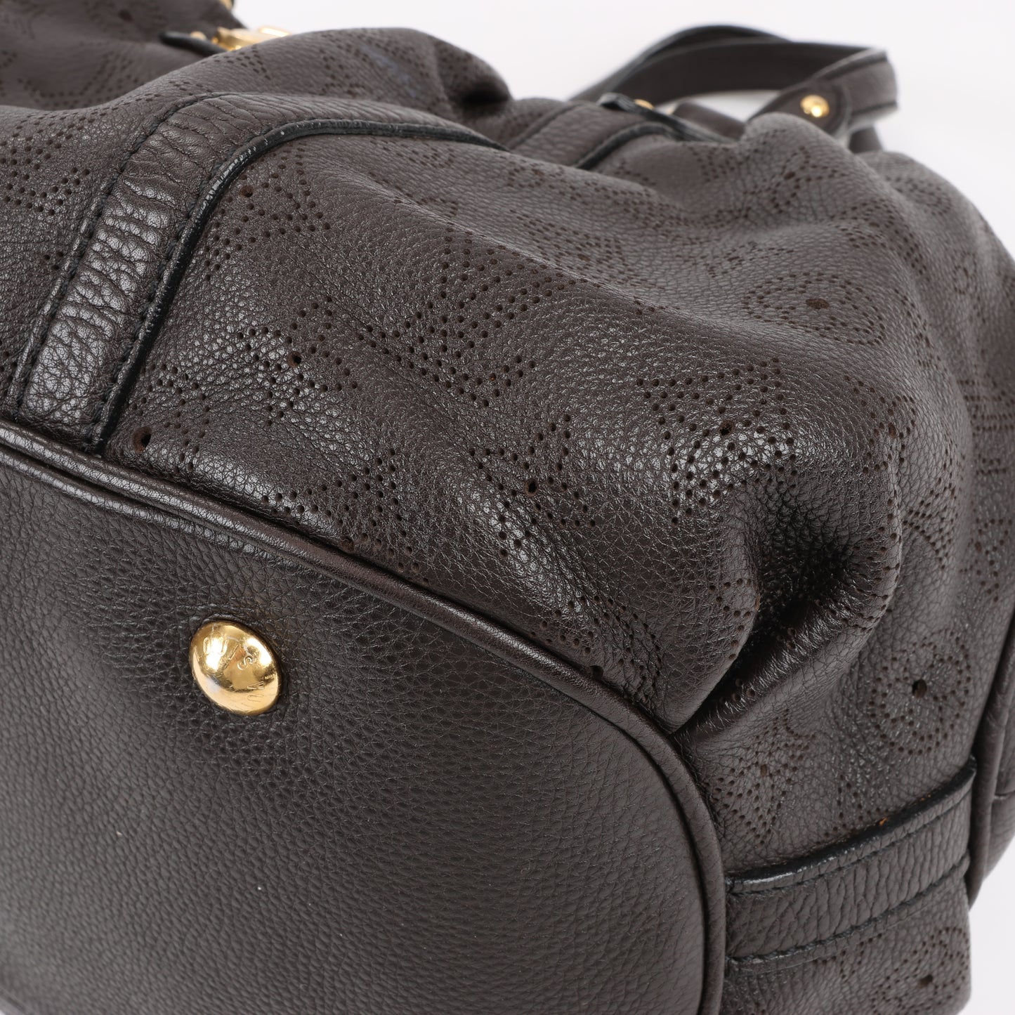 Louis Vuitton Monogram Mahina Leder Lunar GM Handtasche in Braun M97052