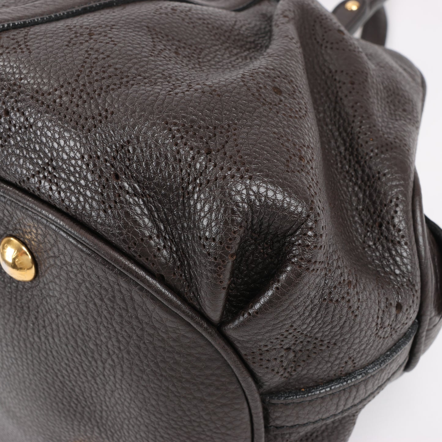 Louis Vuitton Monogram Mahina Leder Lunar GM Handtasche in Braun M97052