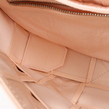 Bottega Veneta Maxi Intrecciato Kassetten-Umhängetasche aus Leder in Puderbeige