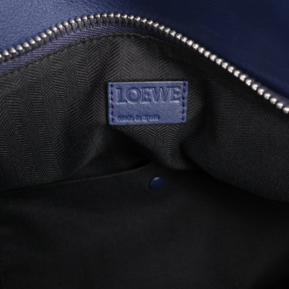 LOEWE Puzzle Large Leather 2Way Handbag in Navy Blue