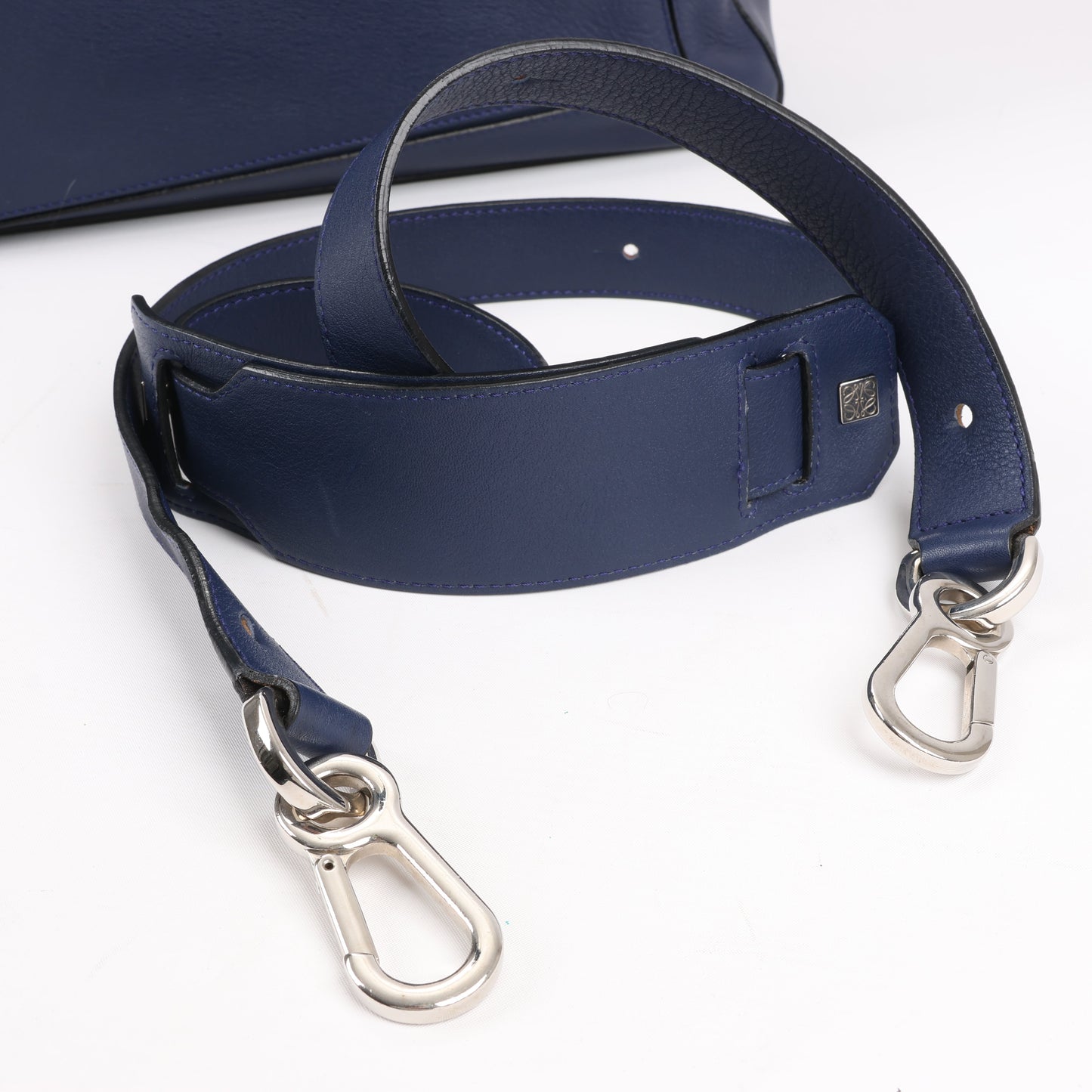 LOEWE Puzzle Large Leather 2Way Handbag in Navy Blue