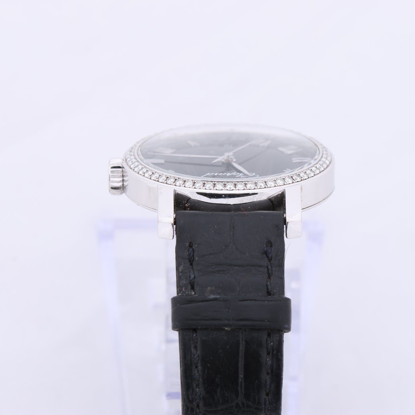 Chopard Classique 134200-1001 33mm Black Dial with Diamonds and White Gold x Leather Watch