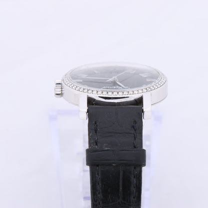 Chopard Classique 134200-1001 33mm Black Dial with Diamonds and White Gold x Leather Watch