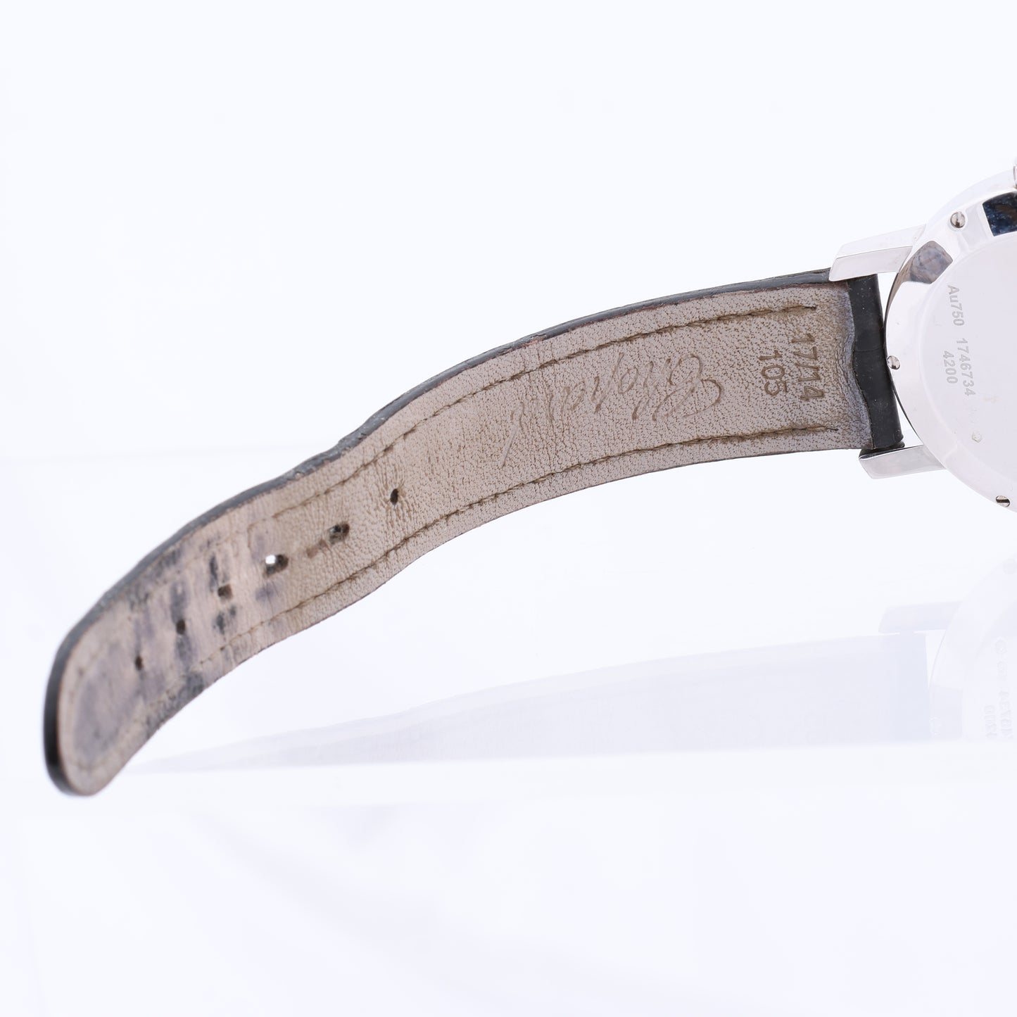 Chopard Classique 134200-1001 33mm Black Dial with Diamonds and White Gold x Leather Watch