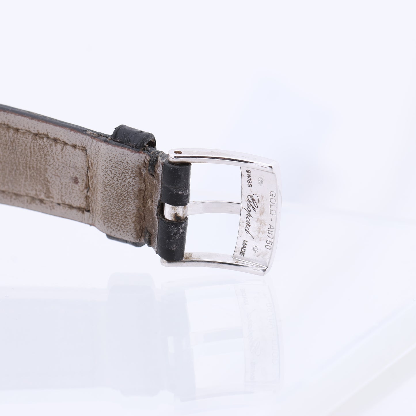 Chopard Classique 134200-1001 33mm Black Dial with Diamonds and White Gold x Leather Watch