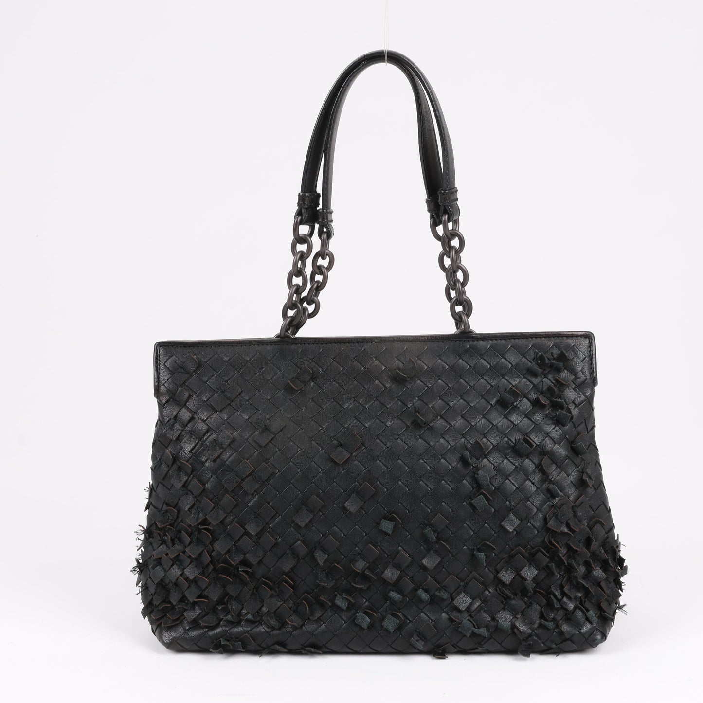 Umhängetasche aus Intrecciato-Leder von Bottega Veneta in Schwarz