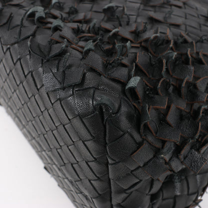 Umhängetasche aus Intrecciato-Leder von Bottega Veneta in Schwarz