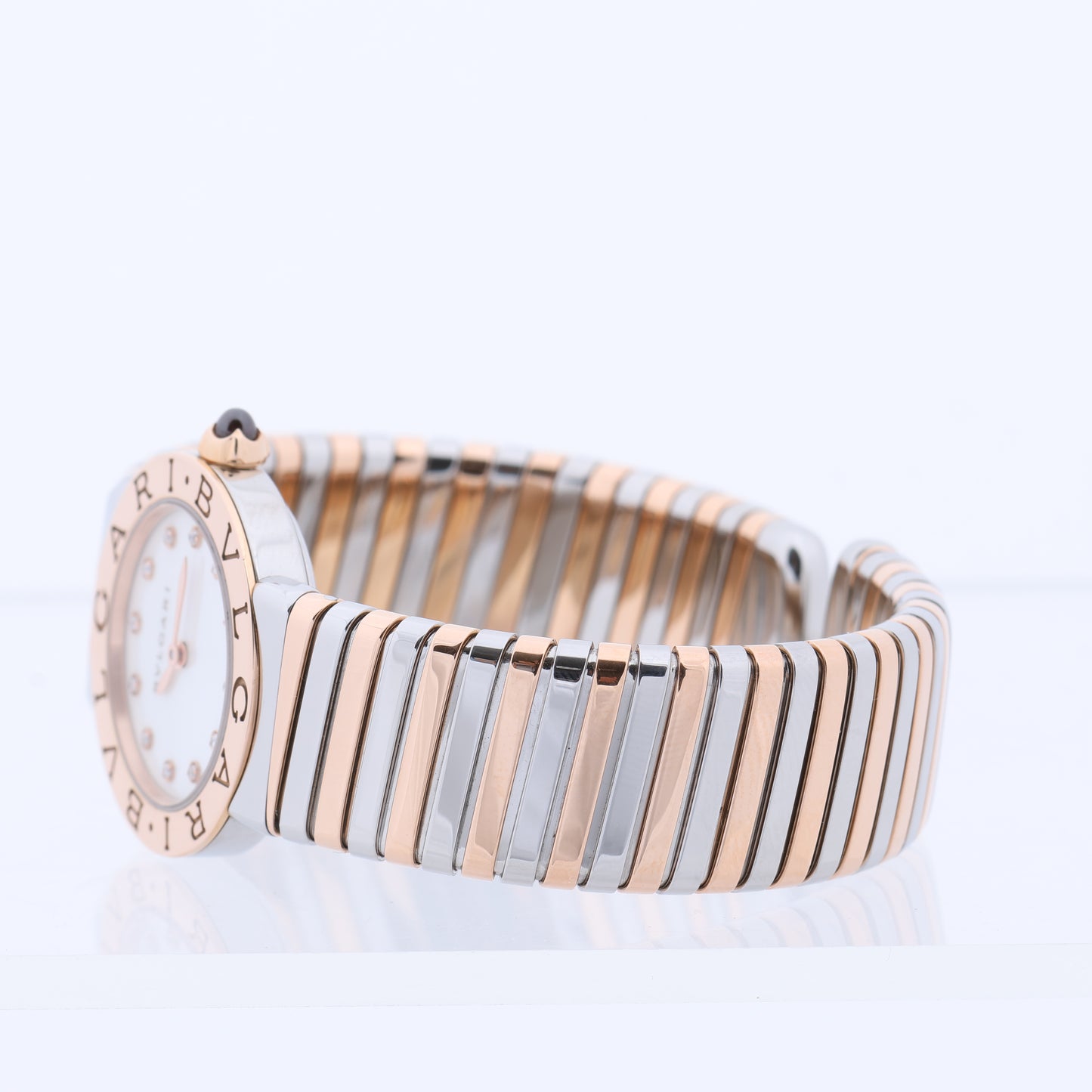 Bulgari Tubogas BBLP262TSG PO0046 ST PG QZ Shell-Face Watch