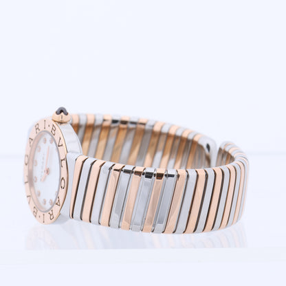 Bulgari Tubogas BBLP262TSG PO0046 ST PG QZ Shell-Face Watch
