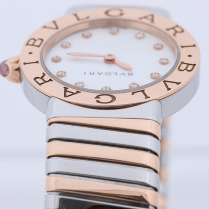 Bulgari Tubogas BBLP262TSG PO0046 ST PG QZ Shell-Face Watch