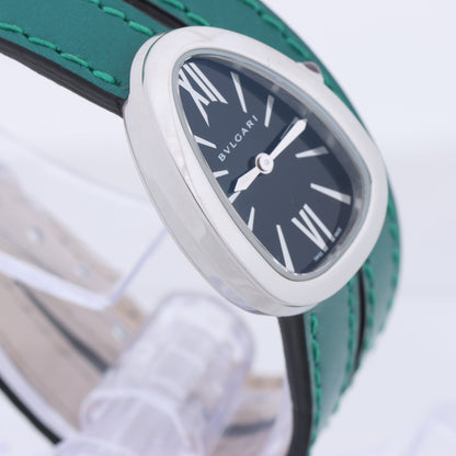 Bulgari Serpenti SPS27 1NJ2IT SS &amp; Leder QZ schwarzes Zifferblatt