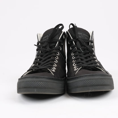 Baskets Louis Vuitton Damier Nylon en cuir de veau Sprinter noires, pointure 42,5