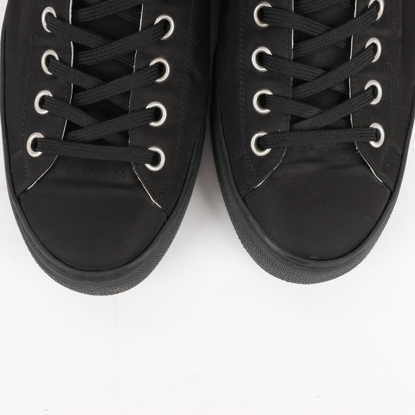 Baskets Louis Vuitton Damier Nylon en cuir de veau Sprinter noires, pointure 42,5