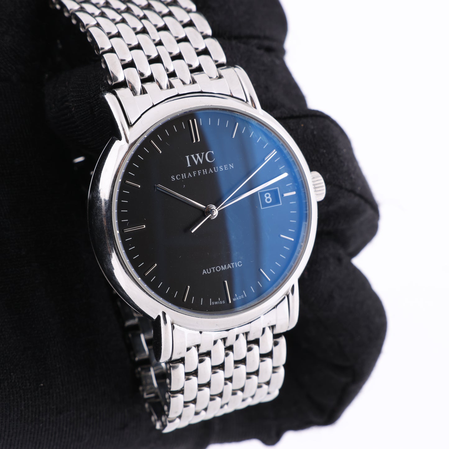 IWC Portofino IW353306 3094509 SS AT Black Dial Watch