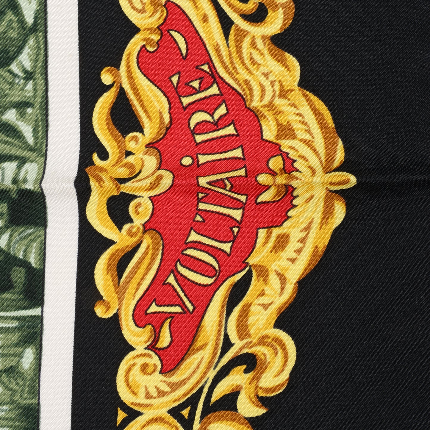 Hermès Carré 90 "SANSSOUCY " 100% Silk Scarf in Black
