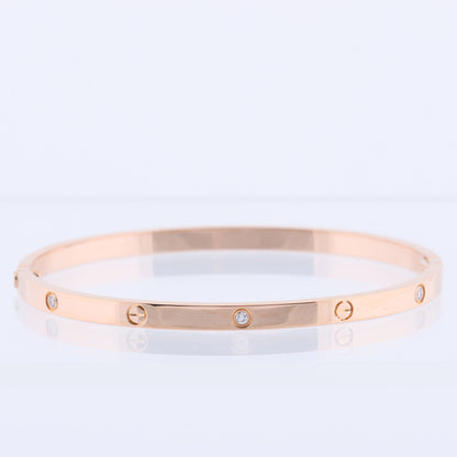 Cartier Love SM Half Diamond Bracelet 750(PG) 18.6g 17